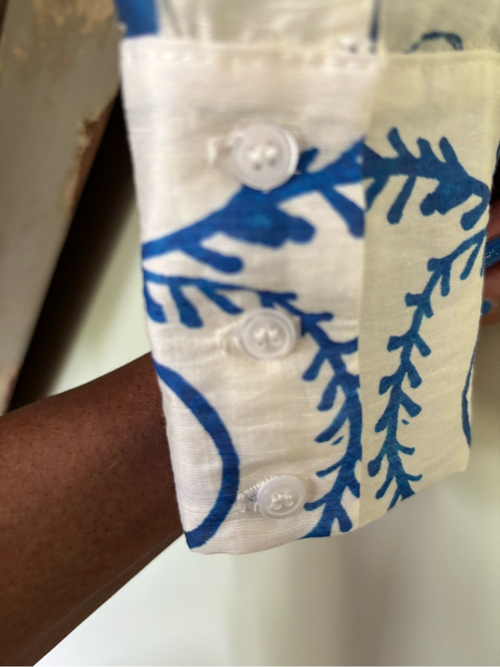 Lavender Brown White and Blue Printed Women's Shorts - Picture 14 of 14